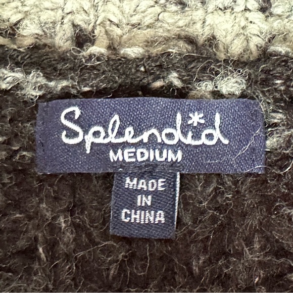 Splendid Ombré Stripe Cowl Neck Sweater size Medium - Picture 5 of 11